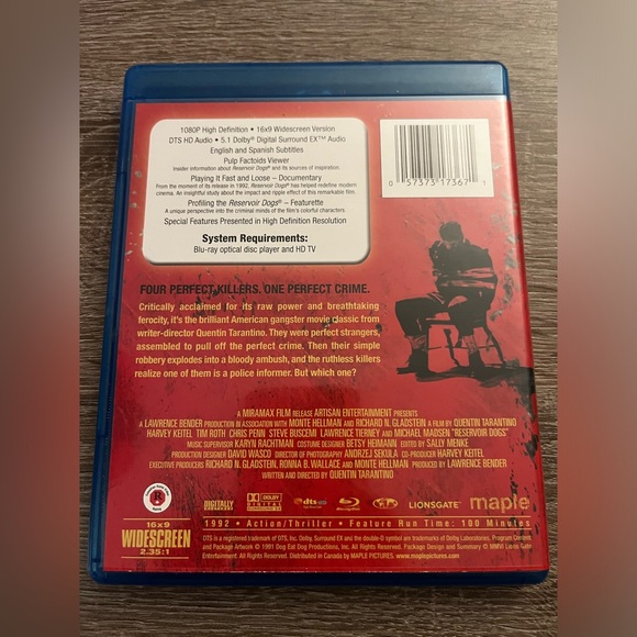 📀 3/$15 or 4/$20 📀 Reservoir Dogs Bluray - Picture 2 of 3